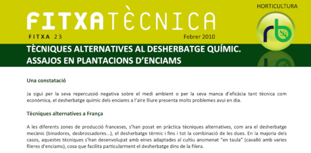 FT nº77: Pràctiques agronòmiques preventives per reduir les infestacions inicials d’herbes en el blat de moro (Zeamays)